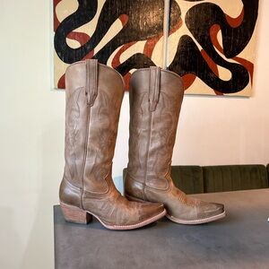 Woodland - Brown Leather Cowboy Boots